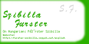 szibilla furster business card